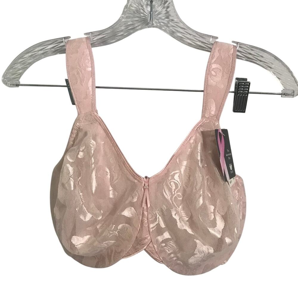 Wacoal Bra Size 34 G Womens Lace Underwire Pink Lined Feminine Romantic Cool NWT